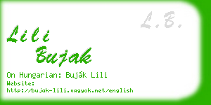 lili bujak business card